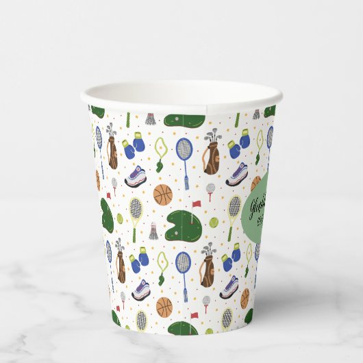 Customized Golf Theme Party Paper Cup Papieren Bekers (Rechts)