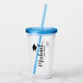 Customized graduation mug with lid acryl drinkbeker (Achterkant)