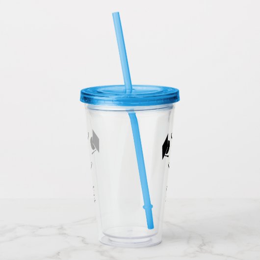 Customized graduation mug with lid acryl drinkbeker (Links)