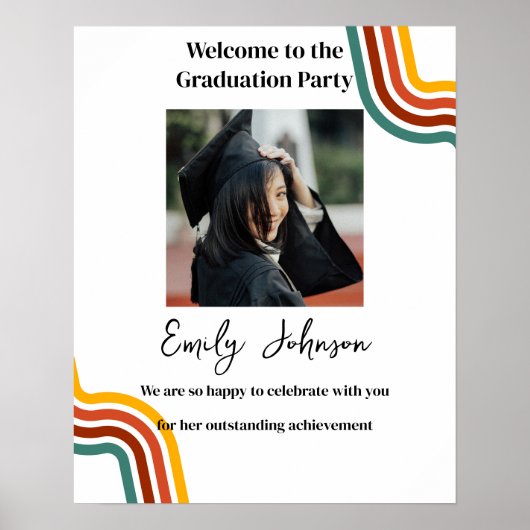 Customized Graduation Party Poster Boho (Voorkant)