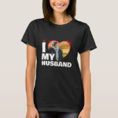 customized I Love My Husband Heart Photo custom  T-shirt (Voorkant)