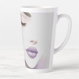 Customized Lavender Purple Woman Elegant Beauty Latte Mok