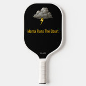 Customized Mama Runs The Court Pickleball Mom Gift Pickleball Paddle (Achterkant)