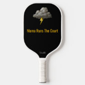 Customized Mama Runs The Court Pickleball Mom Gift Pickleball Paddle (Voorkant)