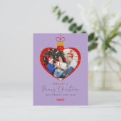 Customized Merry christmas & Happy New Year Photo Briefkaart (Staand voorkant)