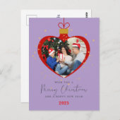 Customized Merry christmas & Happy New Year Photo Briefkaart (Voorkant / Achterkant)