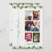 Customized Merry Christmas Photo Card Feestdagenkaart (Voorkant / Achterkant)