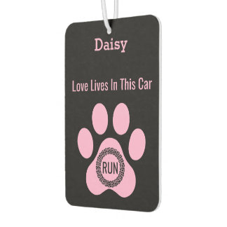 Customized Modern Daisy’s Paw Dog Love Funny Giftn Luchtverfrisser