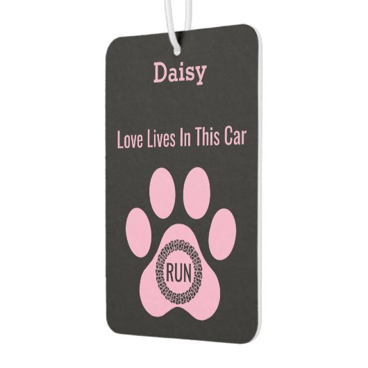 Customized Modern Daisy’s Paw Dog Love Funny Giftn Luchtverfrisser (Links)