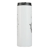 Customized Music Sheet Face Art Black White Artist Thermosbeker (Achterkant)