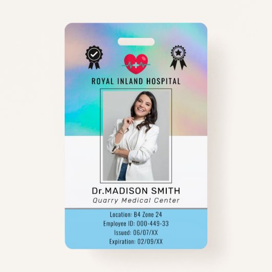 Customized Name and Photo |  ID Card Badge (Voorkant)