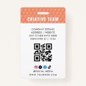 Customized Name and Photo |  ID Card Badge (Achterkant)