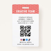 Customized Name and Photo |  ID Card Badge (Achterkant)
