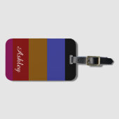 Customized Name Colourful Stylish Modern Elegant  Bagagelabel (Voorkant (horizontaal))