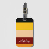 Customized Name Colourful Stylish Modern Elegant  Bagagelabel (Voorkant (verticaal))