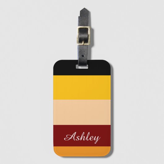 Customized Name Colourful Stylish Modern Elegant  Bagagelabel (Voorkant (verticaal))
