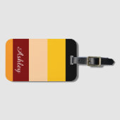 Customized Name Colourful Stylish Modern Elegant Bagagelabel (Voorkant (horizontaal))