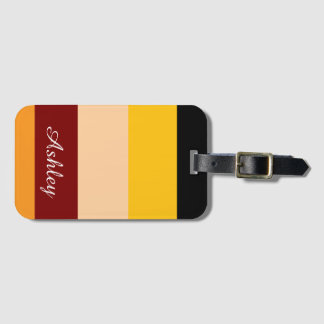 Customized Name Colourful Stylish Modern Elegant Bagagelabel