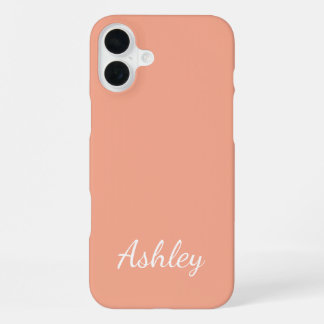 Customized Name Stylish Modern Elegant Minimalist  iPhone 16 Plus Hoesje