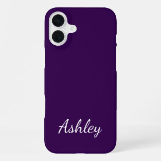 Customized Name Stylish Modern Elegant Minimalist  iPhone 16 Plus Hoesje