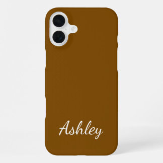 Customized Name Stylish Modern Elegant Minimalist  iPhone 16 Plus Hoesje