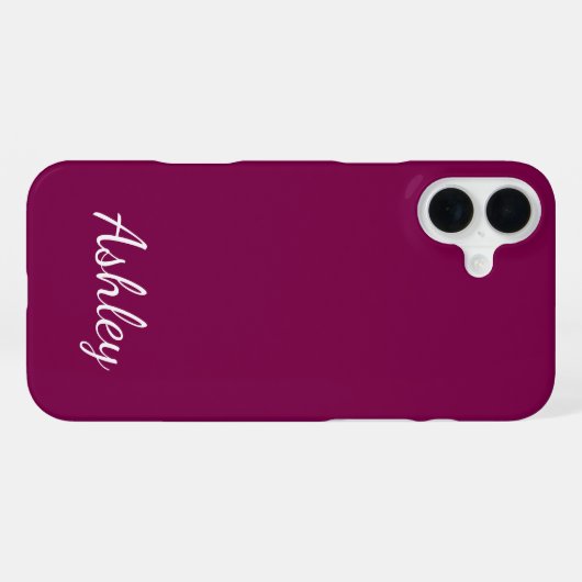 Customized Name Stylish Modern Elegant Minimalist  iPhone Hoesje (Achterkant horizontaal)