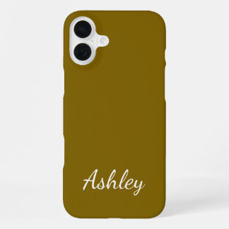 Customized Name Stylish Modern Elegant Minimalist  iPhone 16 Plus Hoesje