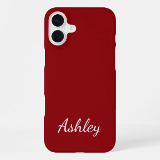 Customized Name Stylish Modern Elegant Minimalist  iPhone 16 Plus Hoesje