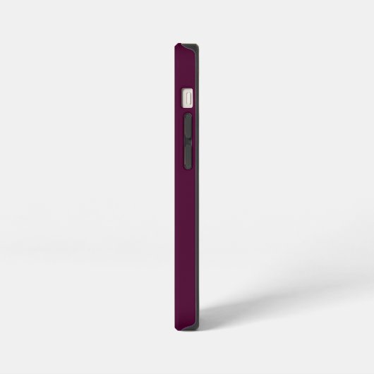 Customized Name Stylish Modern Elegant Wine Colour iPhone Hoesje (Linkerkant)