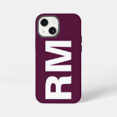 Customized Name Stylish Modern Elegant Wine Colour iPhone Hoesje (Achterkant)