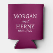 CUSTOMIZED NAME STYLISH MODERN WEDDING  BLIKJESKOELER (Voorkant)