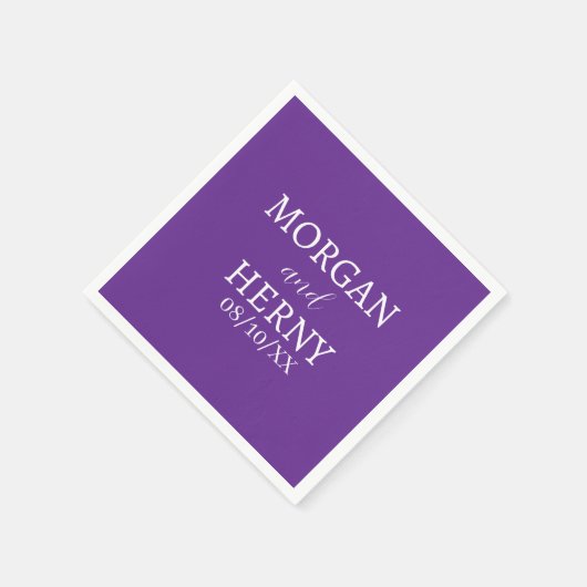 CUSTOMIZED NAME STYLISH MODERN  WEDDING  SERVET (Hoek)