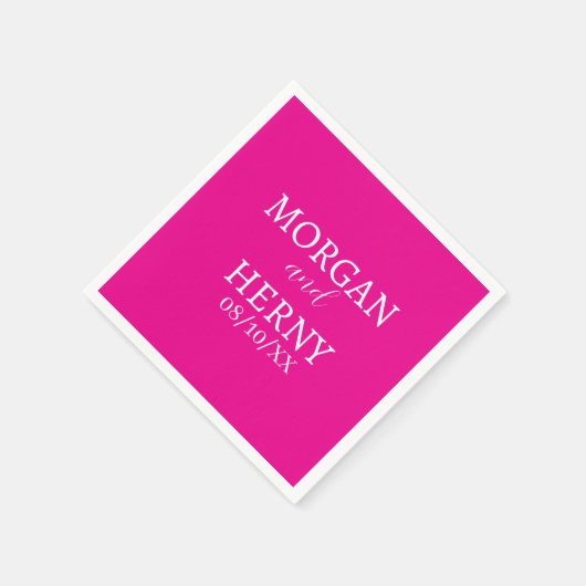 CUSTOMIZED NAME STYLISH MODERN  WEDDING  SERVET (Hoek)