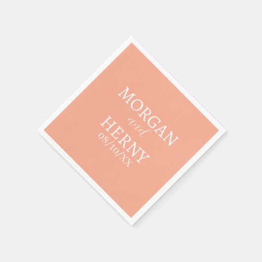 CUSTOMIZED NAME STYLISH MODERN  WEDDING  SERVET (Hoek)