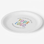 Customized Paper Plates Business Logo Printed Bulk Papieren Bordje (Gekanteld)