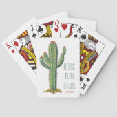 Customized Personalized Airbnb Playing Card Cactus Pokerkaarten (Achterkant)