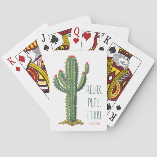 Customized Personalized Airbnb Playing Card Cactus Pokerkaarten (Achterkant)