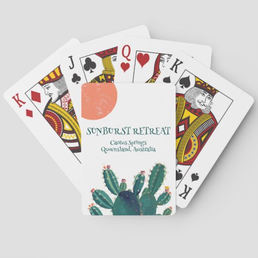 Customized Personalized Airbnb Playing Cards Pokerkaarten (Achterkant)