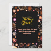 Customized & Personalized Happy New Year Greeting Feestdagenkaart (Voorkant)