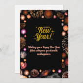 Customized & Personalized Happy New Year Greeting  Feestdagenkaart (Voorkant / Achterkant)