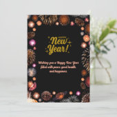 Customized & Personalized Happy New Year Greeting  Feestdagenkaart (Staand voorkant)