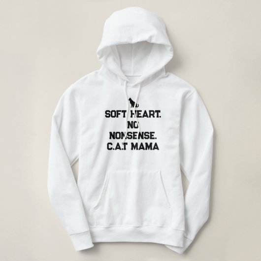 Customized Pet Cat Lover Cute Black And White Text Hoodie (Design voorkant)