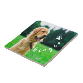  Customized Pet  Photo Dog Lover with Photo Tegeltje (Zijkant)