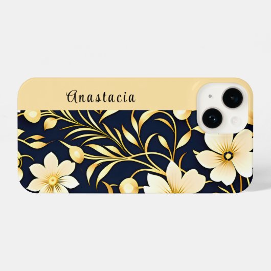 Customized Phone Case Floral Design iPhone Hoesje (Achterkant horizontaal)