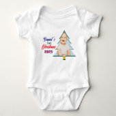 Customized Photo Daniel's 1st Christmas Tree  Romper (Voorkant)