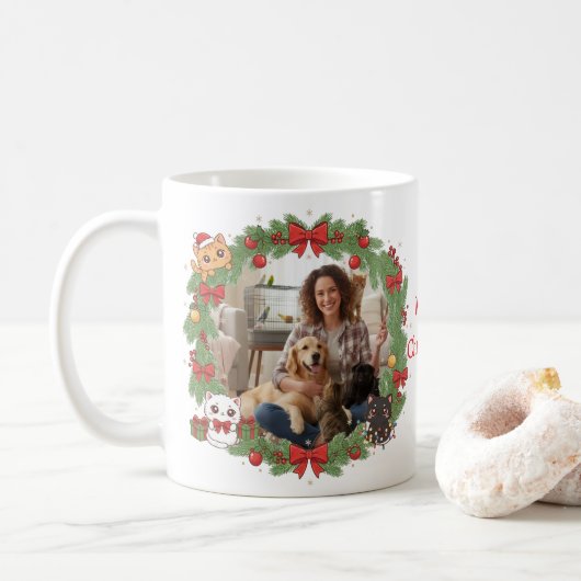 Customized Photo Mug Christmas Gift For Pet Lovers Koffiemok (Met donut)