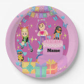 Customized PKXD Style Happy Birthday Paper Plate Papieren Bordje (Voorkant)