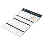 Customized Project Status Report Template Notepad Notitieblok (Schuin)