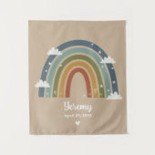 Customized Rainbow Rug with Name – Room Decor Wandkleed (Voorkant)