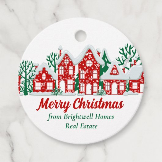 Customized Real Estate Company Christmas Party Bedankjes Labels (Voorkant)